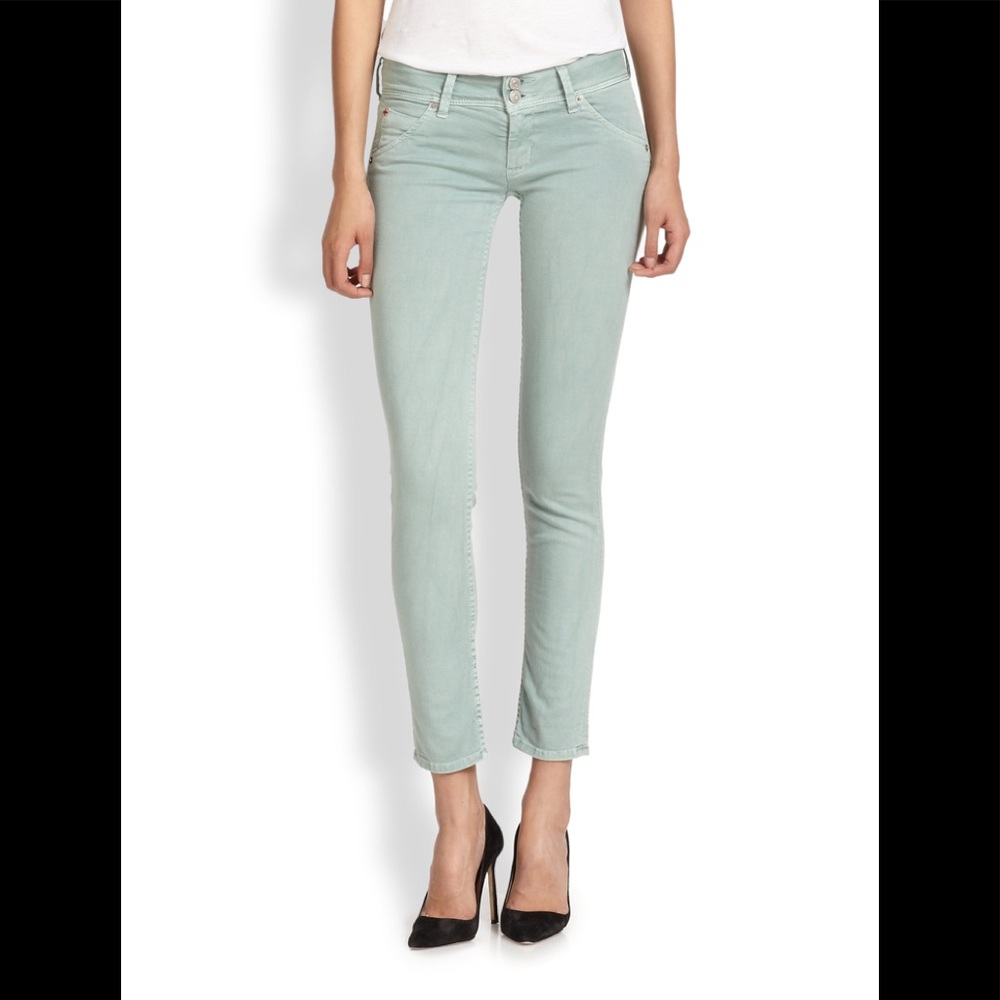 Hudson Collin Skinny Jeans, 27, Dusty Pistachio